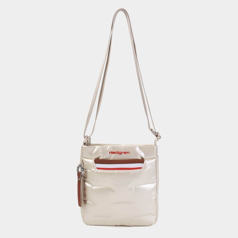 Hedgren Cushy Crossbody Veske Dame Beige | IVY8450JJ