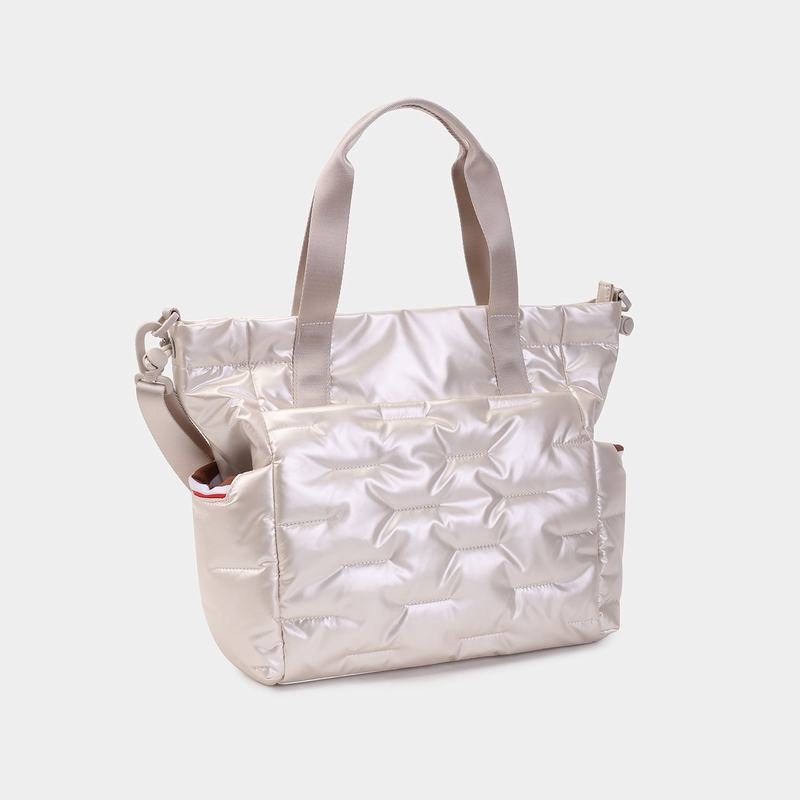 Hedgren Puffer Tote Veske Dame Hvite Beige | WVR519PY